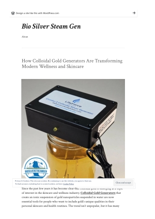 How Colloidal Gold Generators Are Transforming Modern Wellness and Skincare