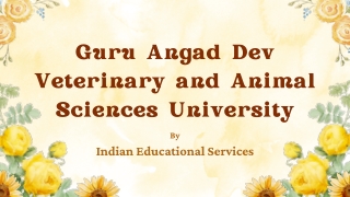 Guru Angad Dev Veterinary and Animal Sciences University