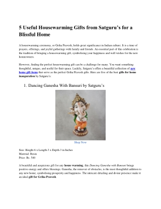 Satguru's_5 Useful Housewarming Gifts from Satguru’s for a Blissful Home
