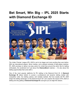 Bet Smart, Win Big – IPL 2025 Starts with Diamond Exchange ID