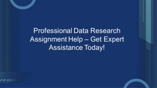 Professional Data Research Assignment Help – Get Expert Assistance Today!