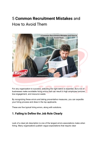 5 Common Recruitment Mistakes and How to Avoid Them (1)