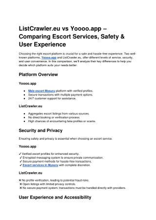ListCrawler vs Yoooo Comparison
