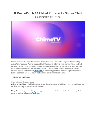 8 AAPI-Led Films & TV Shows That Showcase Culture & Heritage