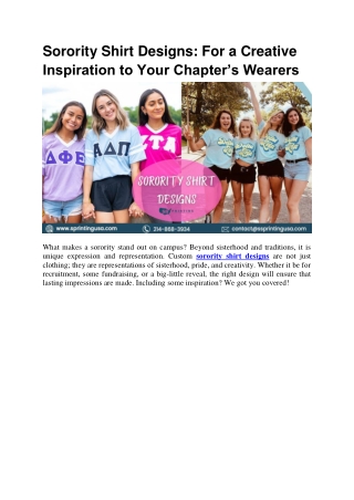 Sorority Shirt Designs For a Creative Inspiration to Your Chapter’s Wearers