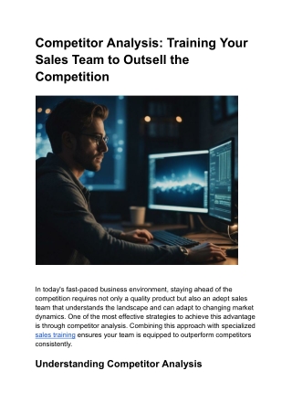 Competitor Analysis_ Training Your Sales Team to Outsell the Competition