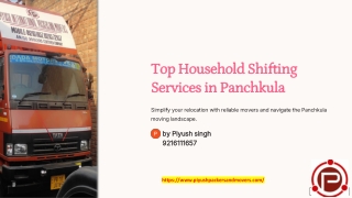 Top Household Shifting Services in Panchkula - Reliable & Affordable Movers