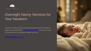 Overnight Nanny Services for Your Newborn