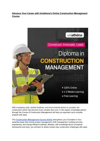 Advance Your Career with UniAthena's Logistics & Transport Management Courses