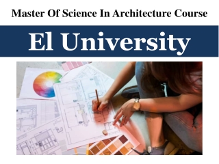 Master Of Science In Architecture Course