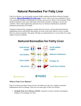 Natural Remedies For Fatty Liver 2