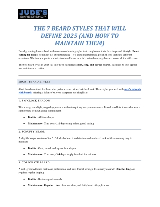 Off-page Blog - The 7 Beard Styles 2025