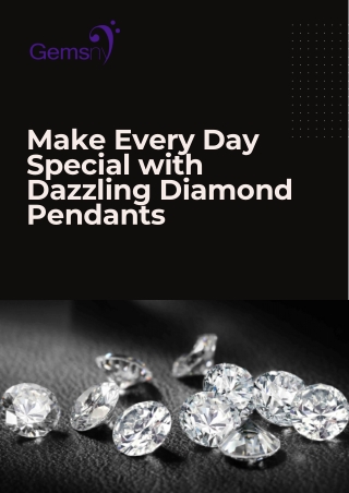 Make Every Day Special with Dazzling Diamond Pendants