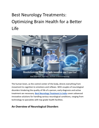 Best Neurology Treatments_ Optimizing Brain Health for a Better Life