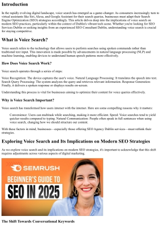 Exploring Voice Search and Its Implications on ModernSEO Strategies
