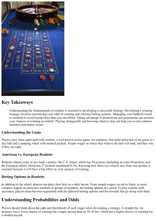 How to Dominate Roulette