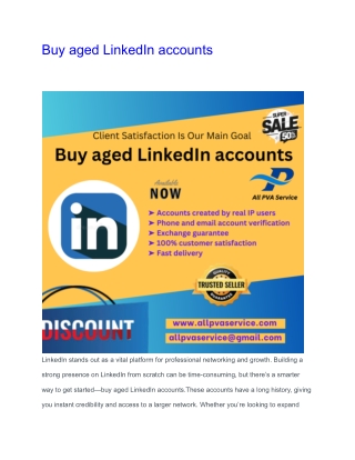Buy aged LinkedIn accounts