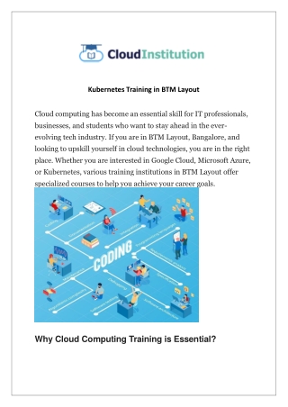 Kubernetes Training in BTM Layout