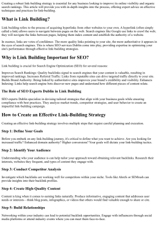 How to Create an Effective Link-Building Strategy