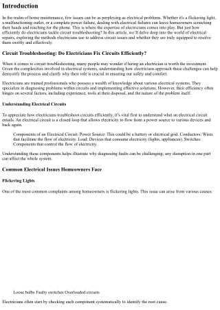 Circuit Troubleshooting: Do Electricians Fix Circuits Efficiently?