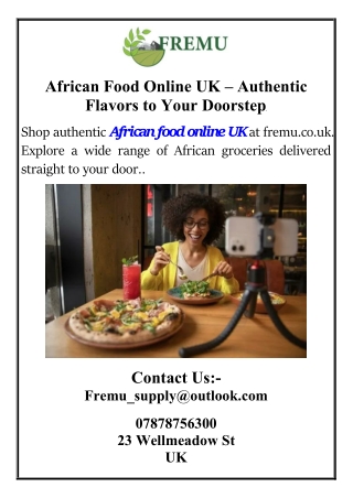 African Food Online UK – Authentic Flavors to Your Doorstep
