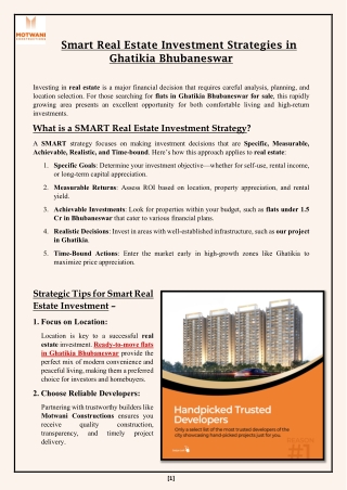 Smart Real Estate Investment Strategies in Ghatikia Bhubaneswar