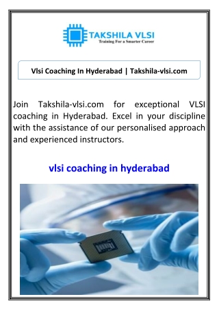 Vlsi Coaching In Hyderabad Takshila-vlsi.com