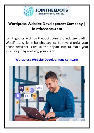 Wordpress Website Development Company  Jointheedots.com