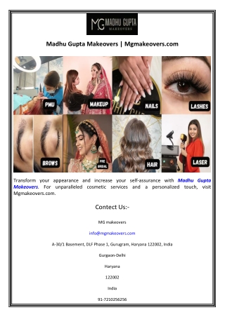 Madhu Gupta Makeovers  Mgmakeovers.com