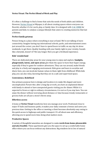 Vertex Viraat The Perfect Blend of Work and Play