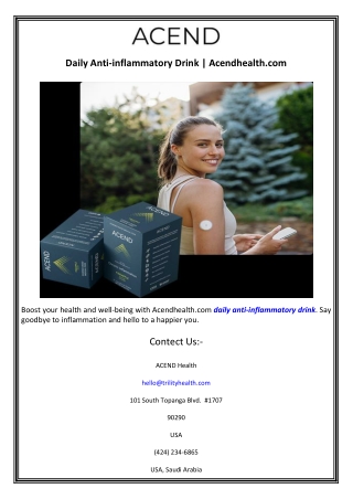 Daily Anti-inflammatory Drink  Acendhealth.com