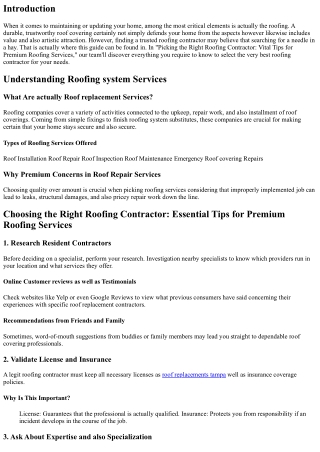 Picking the Right Roofing Contractor: Important Tips for Feature Roofing Service