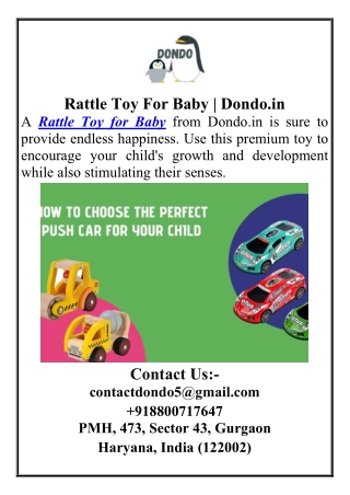 Rattle Toy For Baby  Dondo.in