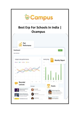 Best Erp For Schools In India  Ocampus