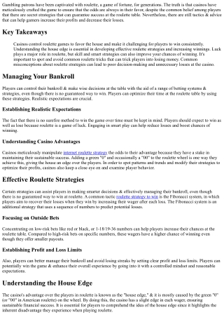 Proven Roulette Methods Tricks To Gain an Edge