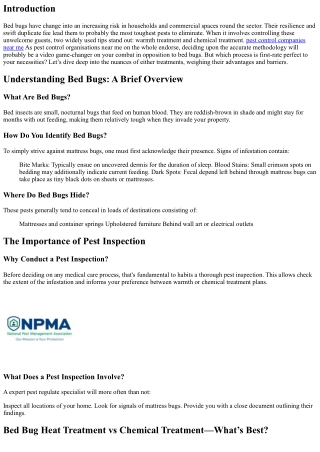 “Bed Bug Heat Treatment vs Chemical Treatment—What’s Best?”