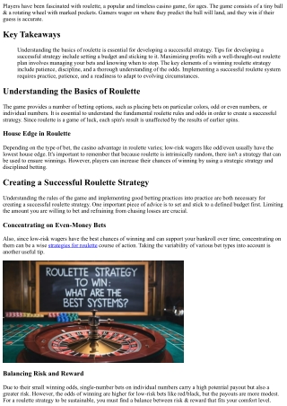 Powerful  Roulette Strategy  for  Stacking the Odds in Your Favor