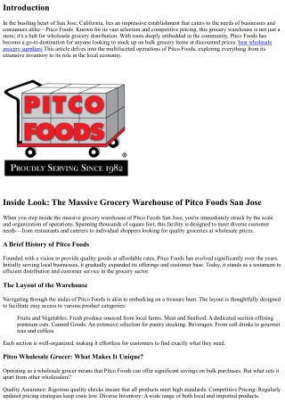 Inside Look: The Massive Grocery Warehouse of Pitco Foods San Jose