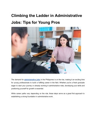 Climbing the Ladder in Administrative Jobs_ Tips for Young Pros