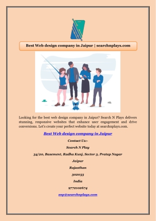 Best Web design company in Jaipur | searchnplays.com