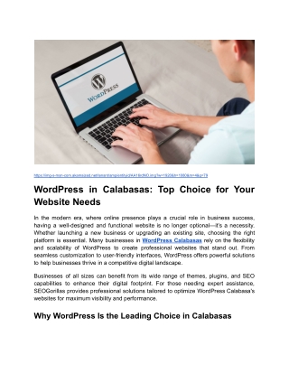 WordPress in Calabasas_ The Best Choice for Your Website Needs _ Blog Post Content 2 _ Month 4