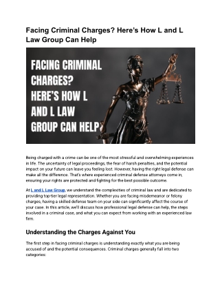 Defending Your Freedom with L and L Law Group