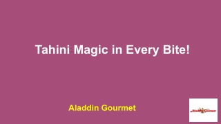 Tahini Magic in Every Bite