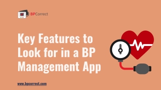 Key Features to Look for in a BP Management App