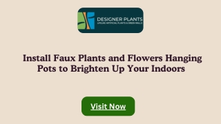 Install Faux Plants and Flowers Hanging Pots to Brighten Up Your Indoors