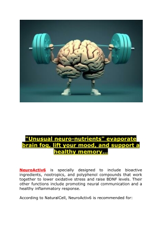 NeuroActiv6 Review: Support Your Brain Health Naturally