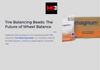 Tire Balancing Beads