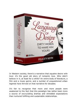 "Language of Desire Secrets: Dirty Words That Will Make Him Crave You"