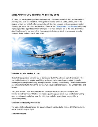 Delta Airlines CVG Terminal