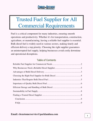 Trusted Fuel Supplier for All Commercial